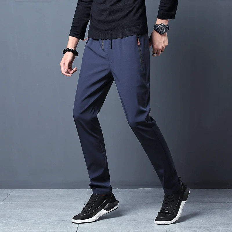 Herren Casual Hosen Stretch Slim Fit Elastische Taille Jogger Koreanisch Klassisch Blau Schwarz Grau Männliche Markenhose Plus Größe 4XL 5XL