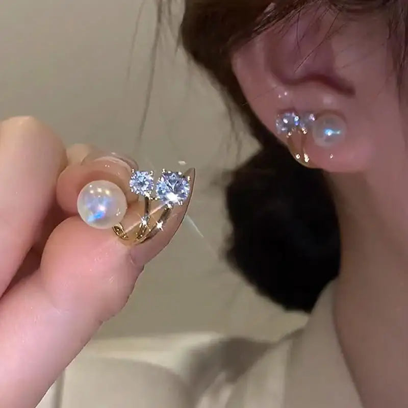 925 Silver Needle Green Crystal Butterfly Drop Earrings For Women Korean Jewelry 2024 Trending Fairy Luxury Women's Earrings New