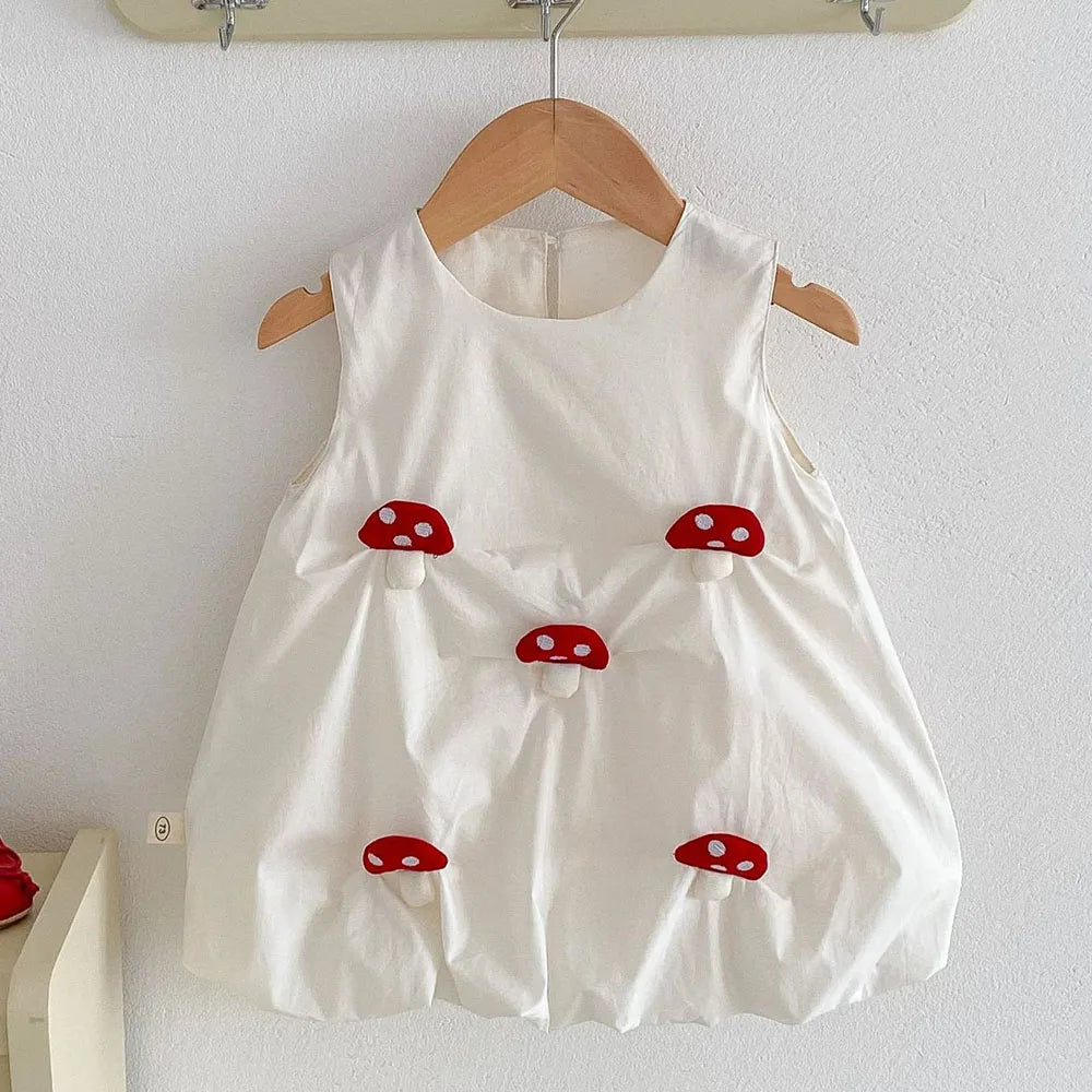 Girls Summer Dresses Sleeveless Cotton Toddler Clothing New Arrival