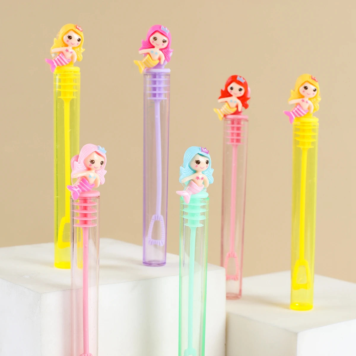10 stücke Meerjungfrau Seifenblasenröhre Seifenflasche Kleine Meerjungfrau Geburtstagsparty Dekor Hochzeitsgäste Geschenke Babyparty Kids Favors Spielzeug