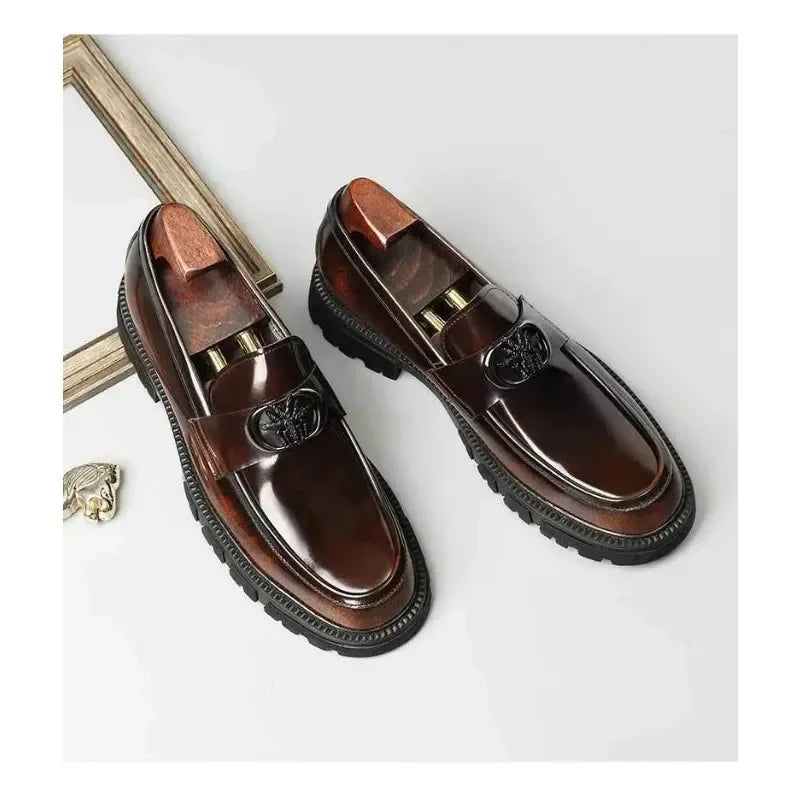 2025 New Men Oxhide Shoes with Thick Soles and Big Heads Lazy People Casual MenFashion Shoes Fashion Shoes