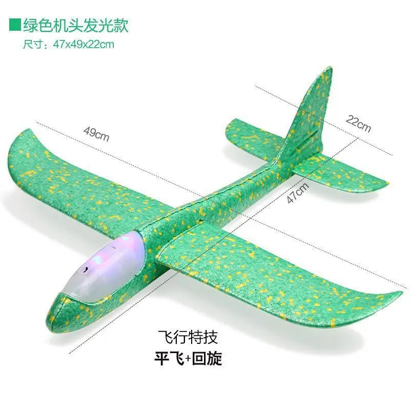 Reinweiß 49 cm großes Schaumflugzeug Segelflugzeug Modell Handwurf Flugzeug Outdoor Kinderspielzeug Flugzeug Kinder Geburtstag & Party Kreativ
