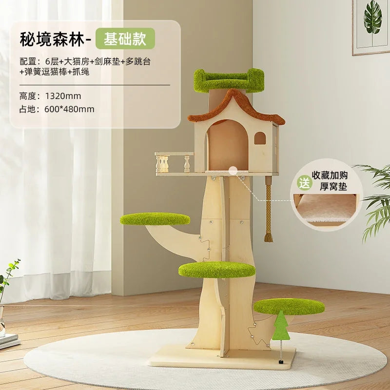 Cat Crawler  Integrated Solid Wood Large Rack Does Not Occupy Space Capsule Sisal Scratch Board