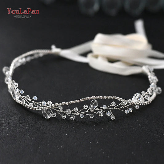 YouLaPan Clear Crystal Bridal Belts Thin Bridal Belt Rhinestone Bridal Belt Accessories Belt for Dress Wedding Accessories SH93