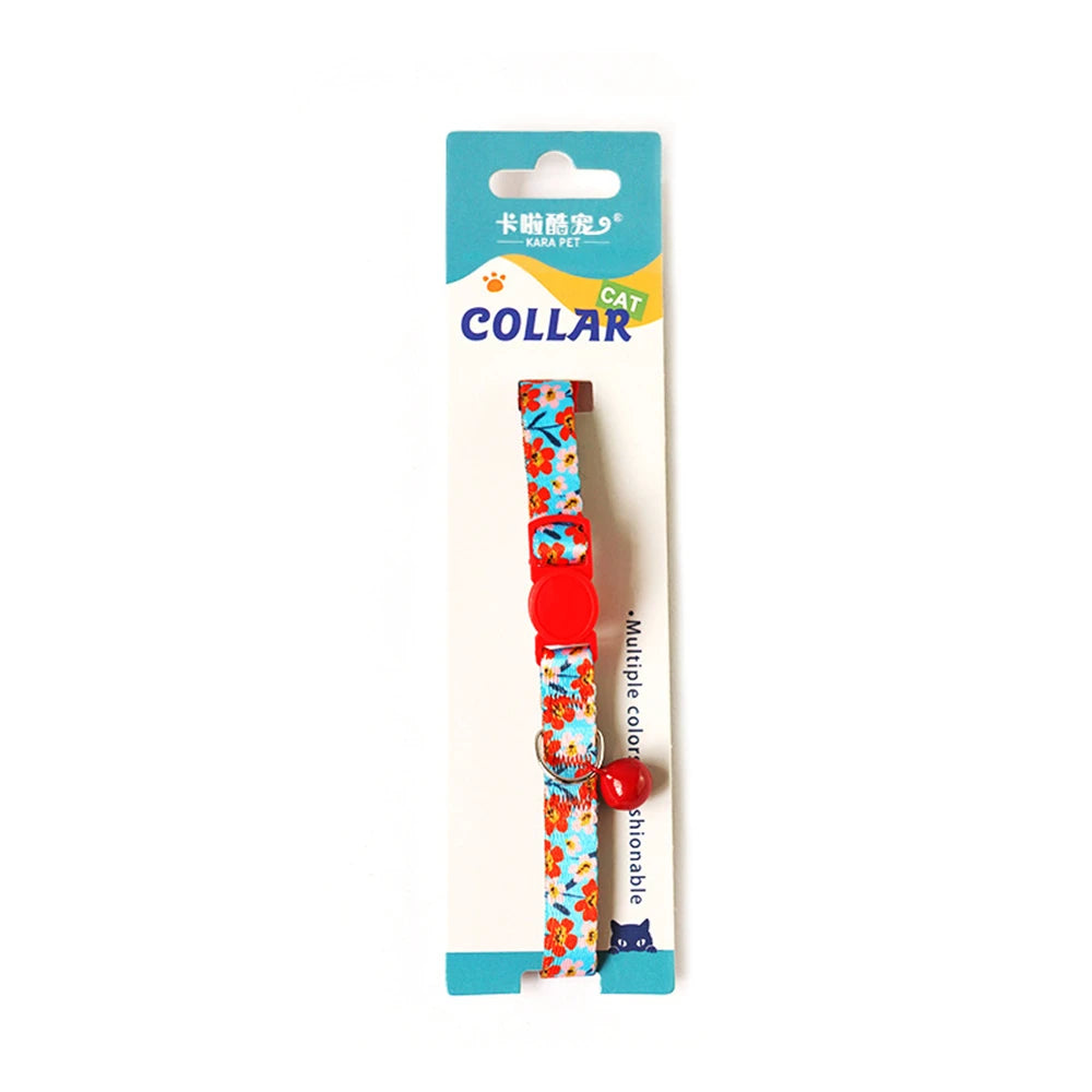 Cat Collar Adjustable with bells Ins Design Comfortable Safety Buckle Anti-choking fashion Ethnic Jacquard Cat Pet Supplies