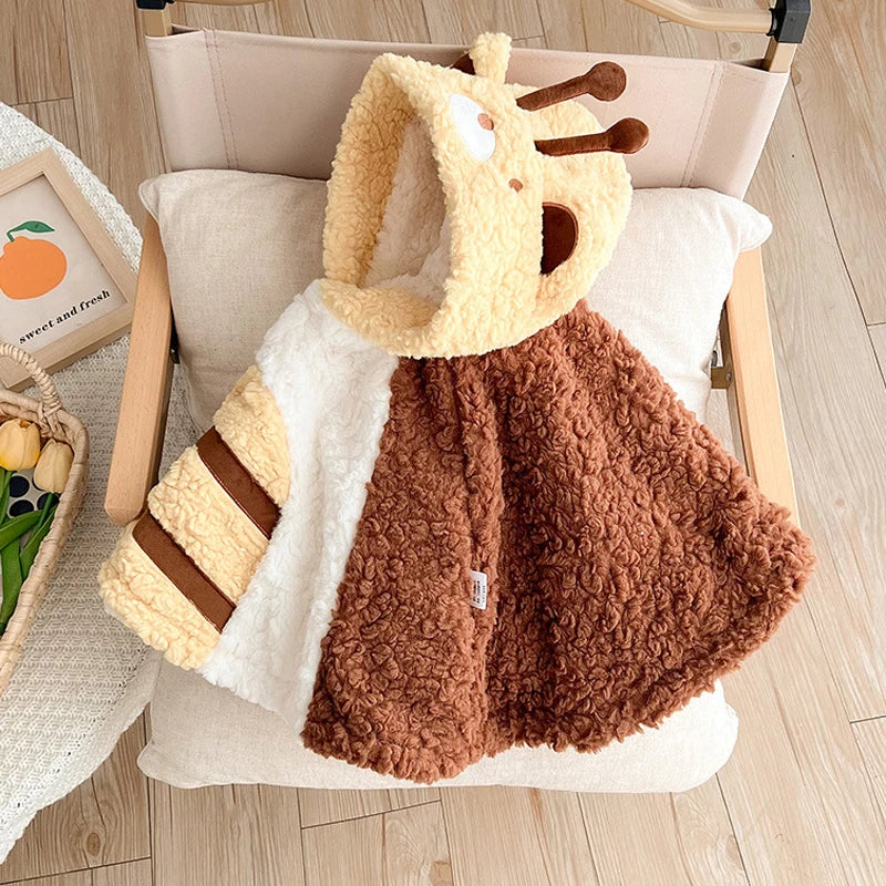 IYEAL Winter Cartoon Kapuzen Ohren Warm Plus Fleece Mantel Winter Baby Niedlichen Mantel Neue Baby Kleidung Baby Verdickt Mantel