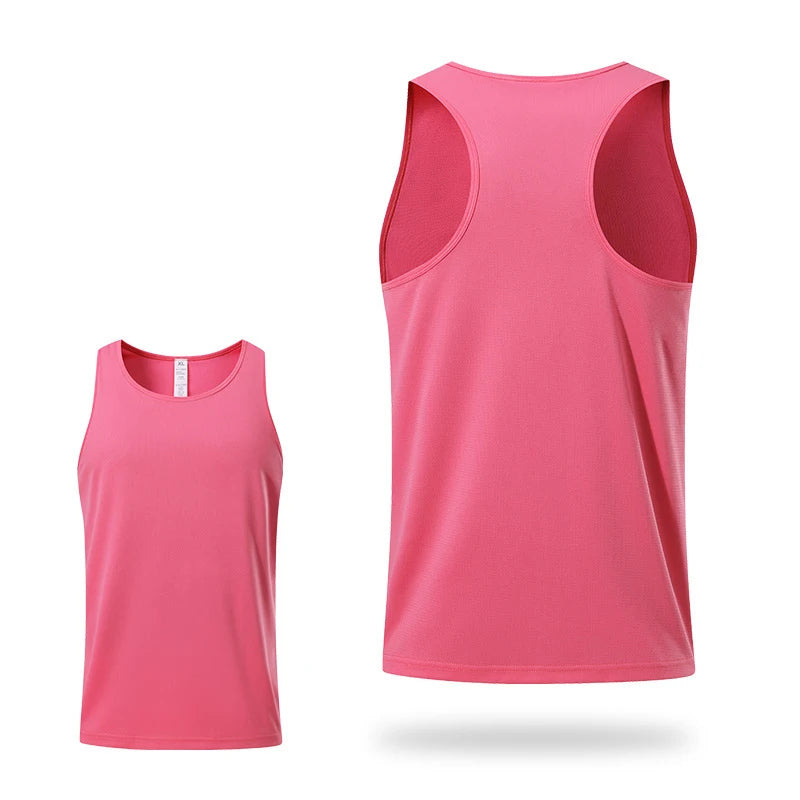 Men Sport Vest Outdoor Running Exercise Training Quick Dry Fitness Tops Jogging Sleeveless Shirt Basketball Racerback Singlets