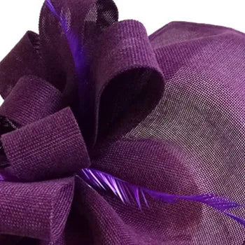 Wedding Fascinators Hot Pink Headpiece Mesh Headwear Wedding Party For Bride Hair Accessories Ladies Formal Dress Fedora Caps