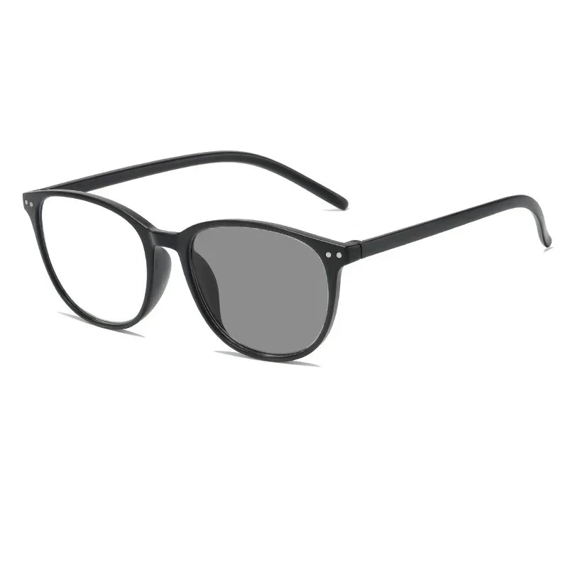 Intelligent Color Changing Far Sight Glasses New Fashion Square Frame Reading Sunglasses Prescription Photochromic Eyeglasses