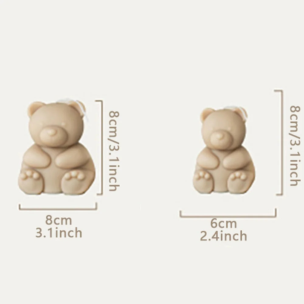 1PC Cute Candles Animals Bear Scented candles Birthday Gifts House Souvenirs decoration