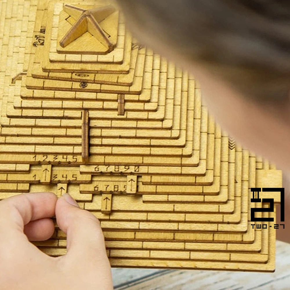 Puzzlebox Pyramid Art Puzzle Box for Adults Unique Wooden Extremely Complex Puzle 3 D Three Dimensional IQ Thinking Puzzel Games