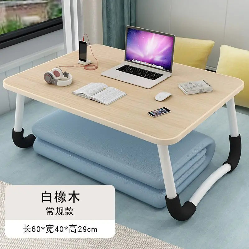 AOLIVIYA Bed Folding Small Table Bed Desk Notebook Table Bed Bedroom Sitting Student Dormitory Study Sofa Table