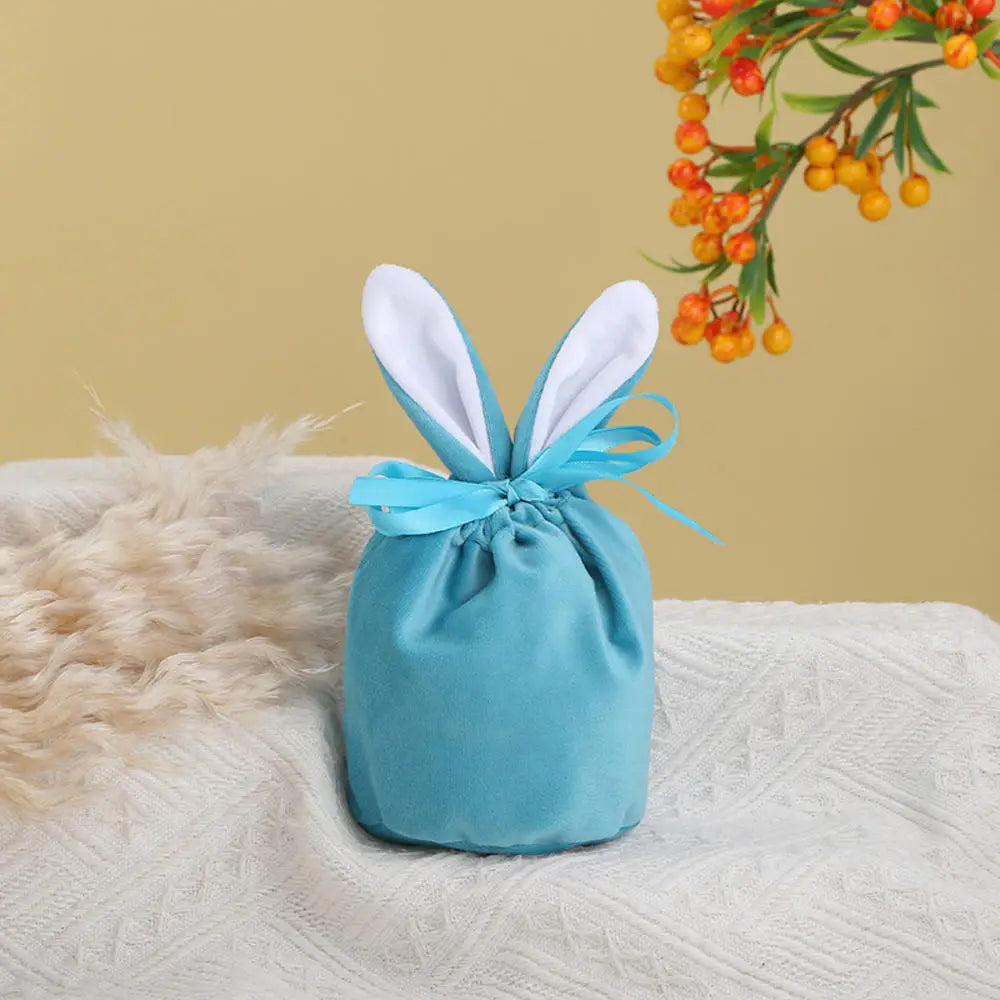 Easter Bunny Rabbit Bags Ears Velvet Bag Gift Bag Candy Packaging Box Wedding Party 2025 Easter Decoration