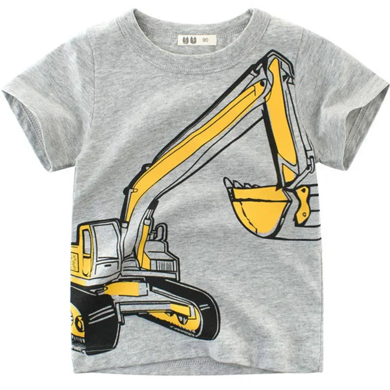 2025 Cartoon Druck Baby Junge Dinosaurier T Shirt Für Sommer Infant Kinder Jungen Mädchen Lion T-Shirts Kleidung Baumwolle Kleinkind Brief tops