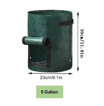 5PCs Garden Supplies Vegetable Plant Grow Bag Planting Container Bag Thicken Garden Pot DIY Potato Grow Planter PE Cloth