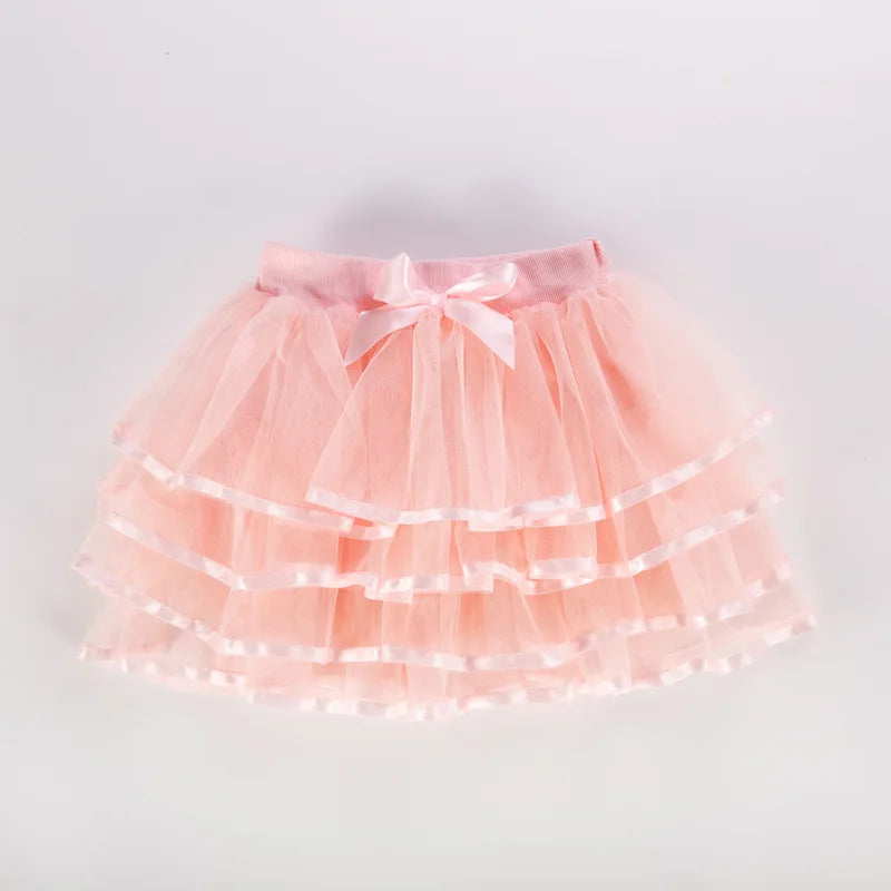 Hot Baby Girl Tulle Tutu Skirts Rainbown Pettiskirts Fluffy Kids Ballet Skirts for Party Dance Princess Children Tulle Clothes