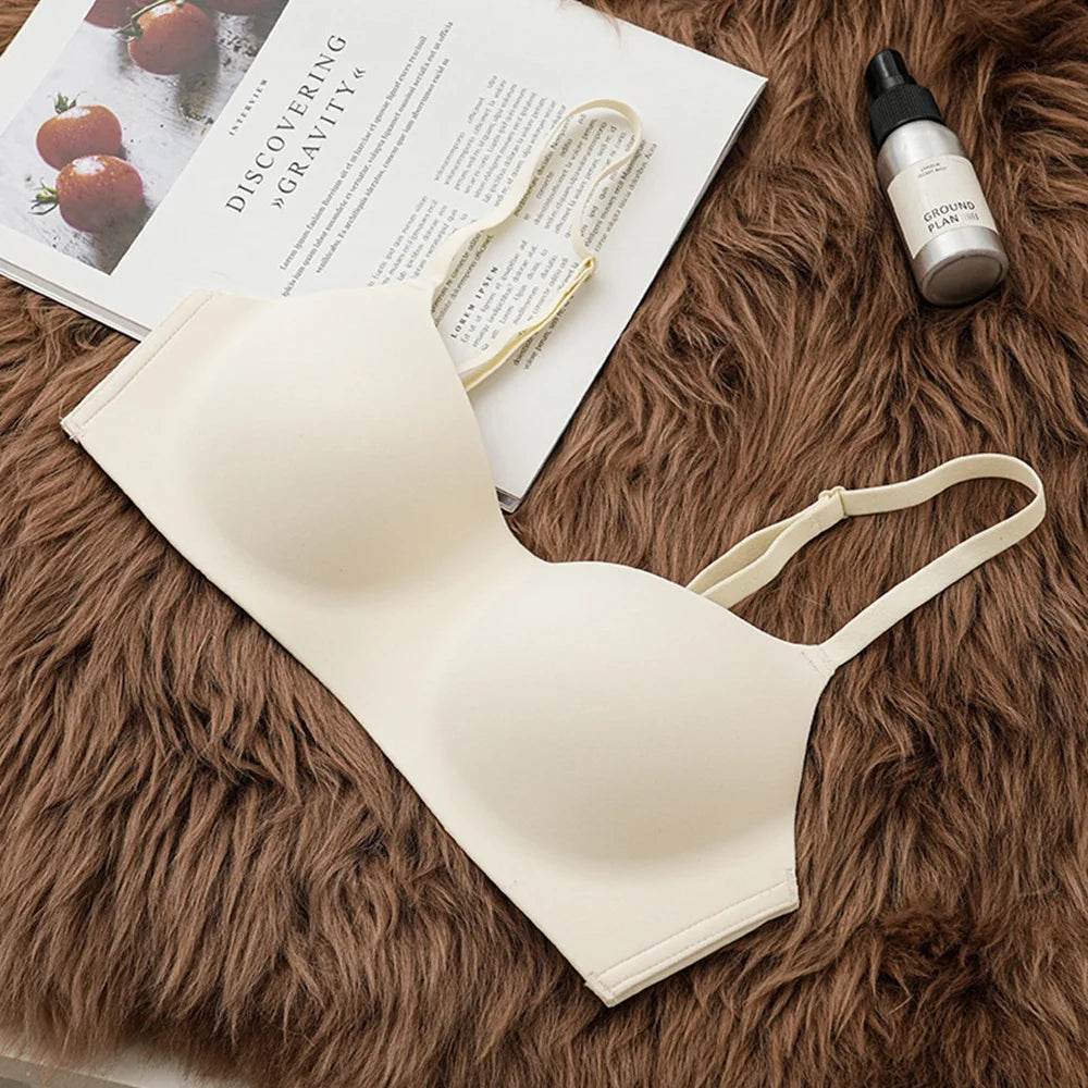 Women's Push Up Bra Seamless Underwear For Women Lingerie Breathable Front Closure No Steel Ring Brassiere Invisible Sports Bra