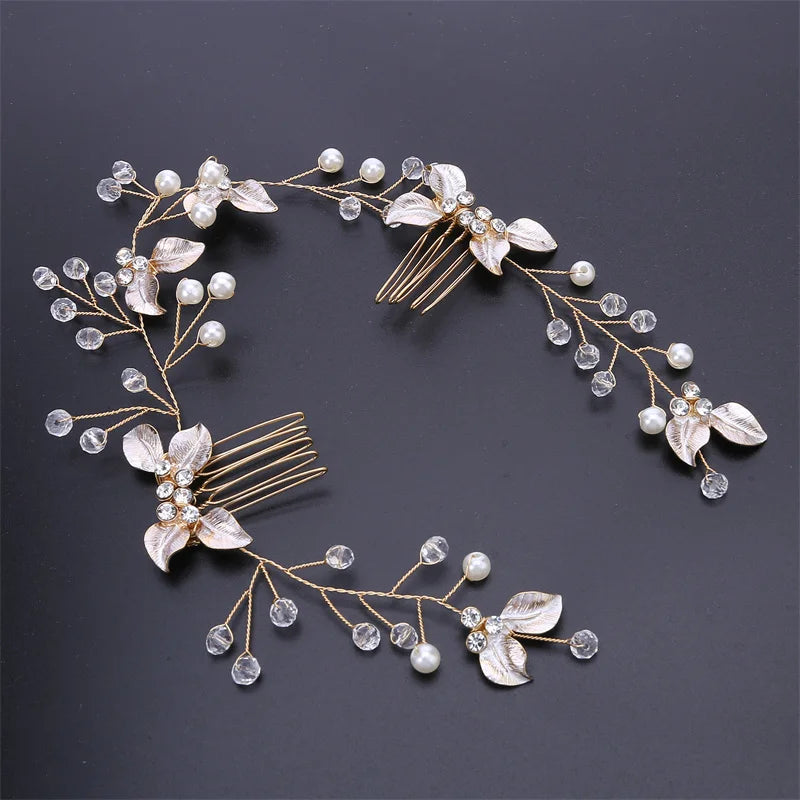 Women Flower Comb Headwear Wedding Hair Accessories Fashion Shaped Bride Insert Hair Clip Jewelry Fashion Headwears