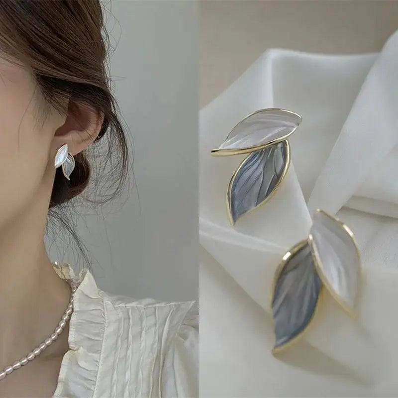 925 Silver Needle Korean Fashion Crystal Heart Earrings For Women Jewelry 2024 Trending Women's Red White Pearl Drop Earrings