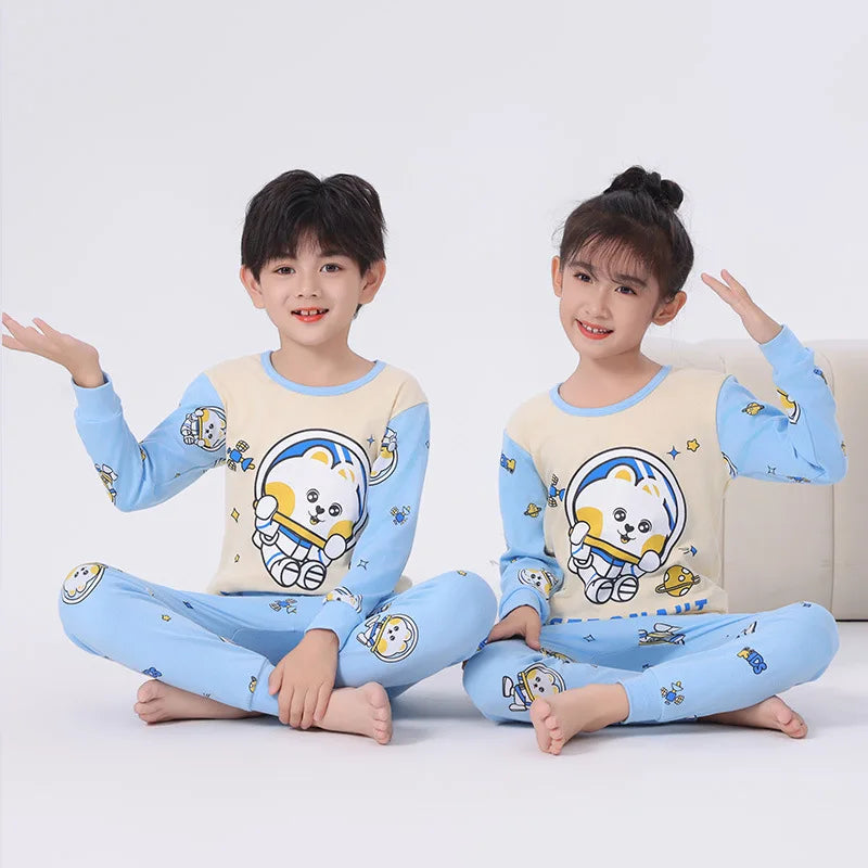 Autumn Winter Baby Girl Clothes Pajamas Sets Boys Pyjamas Kids Homewear Cotton Nightwear Children's Indoor Clothing Pijamas Suit
