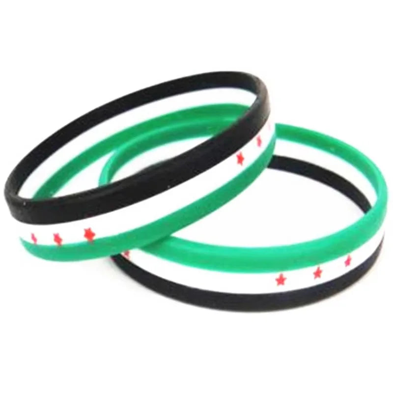 Flag Map Of Syria Party Car Sticker Waterproof Vinyl Car Accessory Decor Pegatina Para Coche Decals Silicone Bracelet Party Gift