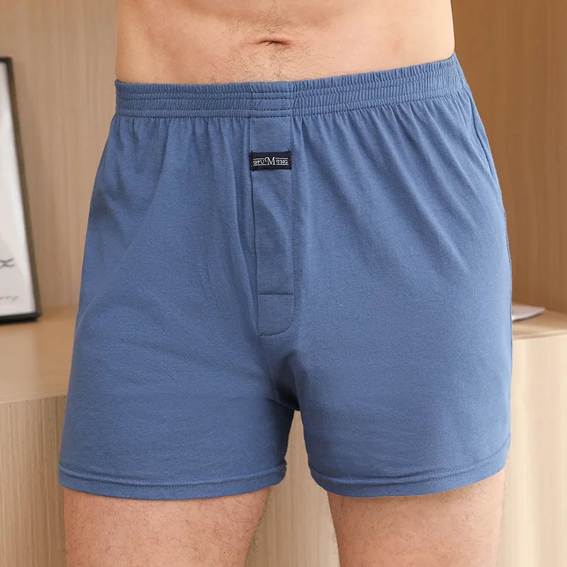 Mens Boxer Shorts Rich Cotton Elasticated Pack Underwear Home Boxers Pajamas Loose Thin Breathable Underpants Gym Shorts Panties mon