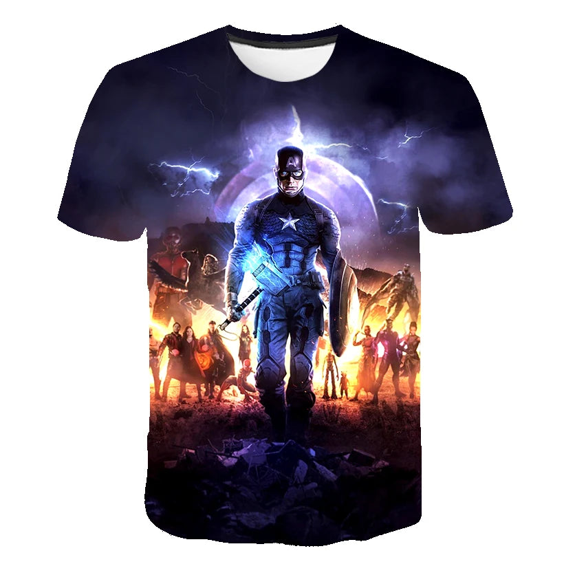 Sommer Jungen Superheld Spider-Man T-Shirts Kinderkleidung Kinder Marvel T-Shirt Soft Top Streetwear Herren Täglich Kurzarm