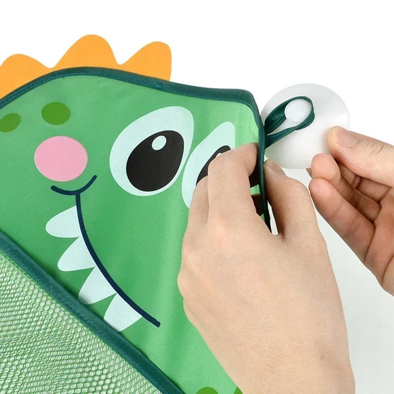 Babyparty-Spielzeug, süße Enten-Froschnetz-Spielzeug-Aufbewahrungstasche mit starkem Saugnapf, Babyparty-Spieltasche, Badezimmer-Organizer, Wasserspielzeug