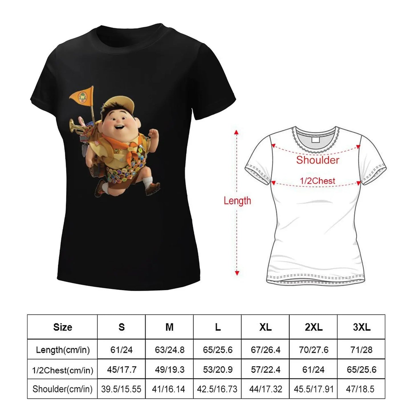 Russell Up T-Shirt Blouse Female clothing shirts graphic tees oversized Women tops