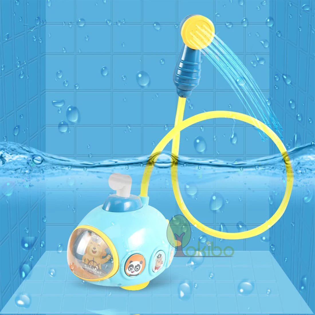 Baby-Badespielzeug für Kinder, elektrisches U-Boot, Dusche, Saugnapf, Babyspielzeug, Sprühwasserspielzeug, Badewannenspielzeug, Sprinkler, Babyparty