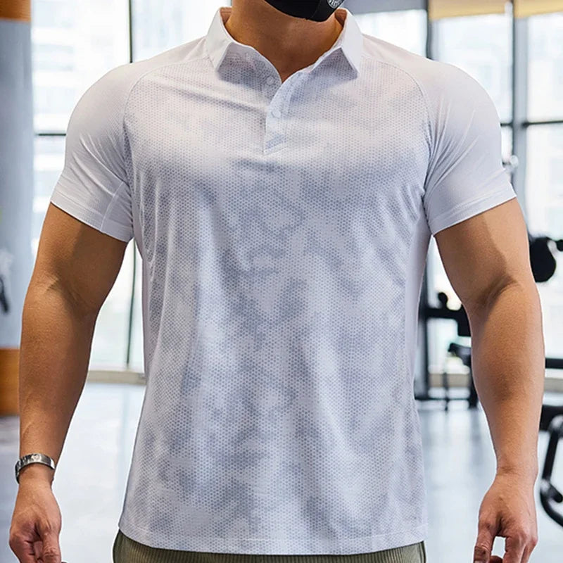 Men Dry Fit Compression Sweatshirt Man Short Sleeve Athletics Clothing Gym Fitness Sports Wear Tops Golf T-shirts Sportswear mon