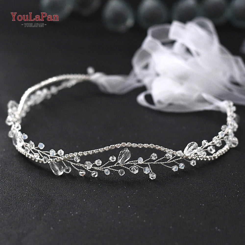 YouLaPan Clear Crystal Bridal Belts Thin Bridal Belt Rhinestone Bridal Belt Accessories Belt for Dress Wedding Accessories SH93
