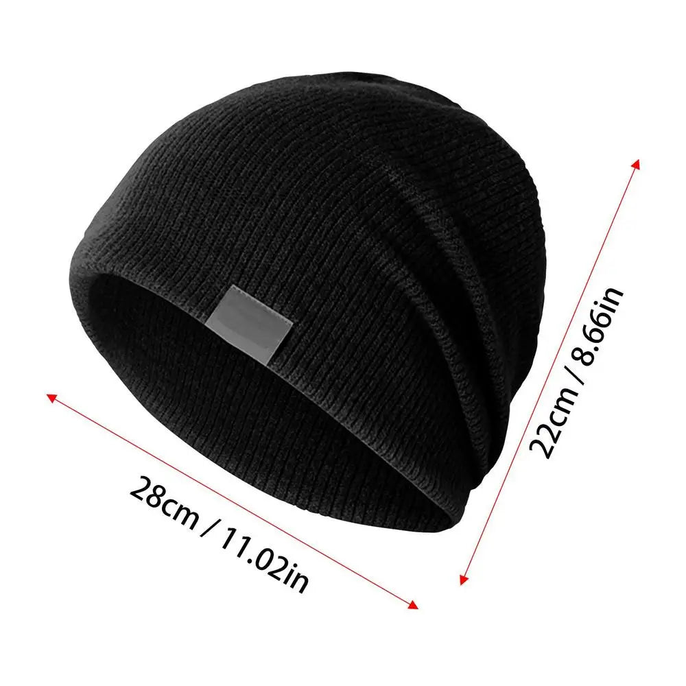 Knit Skull Hat Stretchy Non-Pilling Winter Beanie Hat Warm-Keeping Supplies For Outside Activities For Home Hiking Jogging