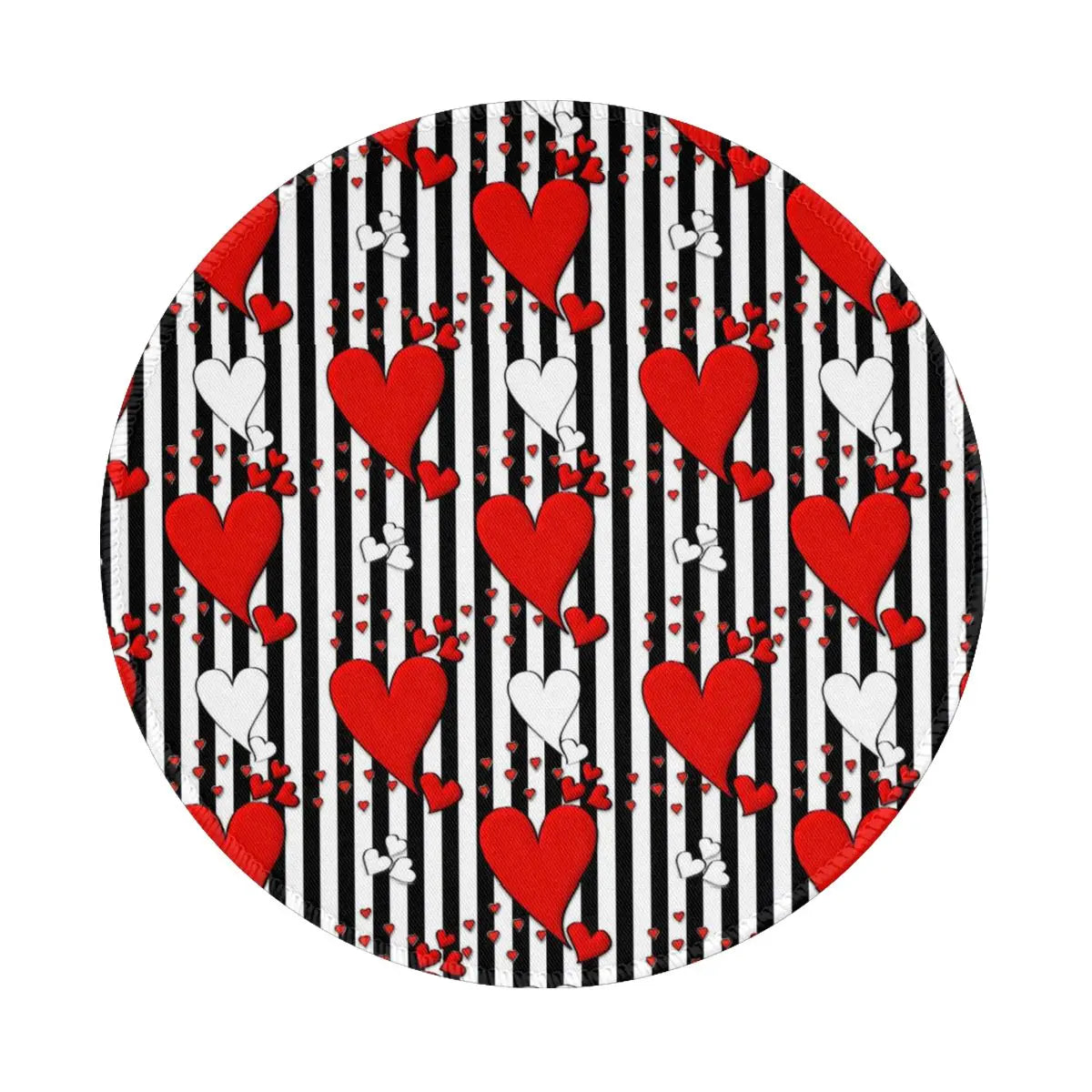 Red Heart Print Mouse Pad Cute Valentines Day Waterproof Mousepad Gaming Accessories For Notebook Computer Aesthetic Mouse Mats
