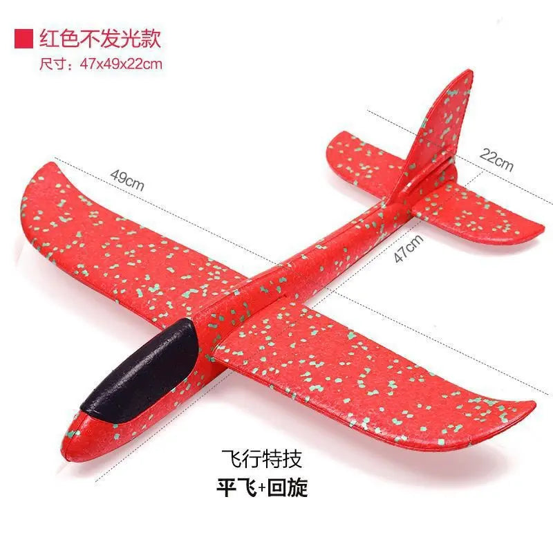 Reinweiß 49 cm großes Schaumflugzeug Segelflugzeug Modell Handwurf Flugzeug Outdoor Kinderspielzeug Flugzeug Kinder Geburtstag & Party Kreativ