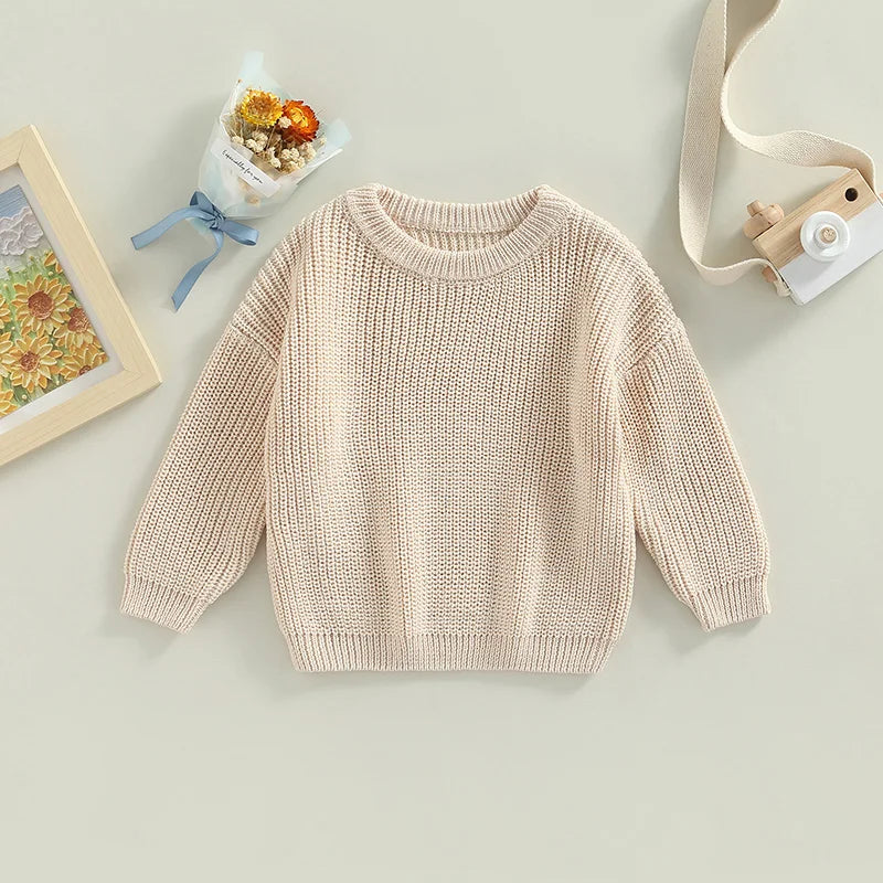 Herbst Neue Baby Jungen Mädchen Kleidung Baby Pullover Kleinkind Strickpullover Neugeborenen Strickwaren Langarm Baumwolle Baby Pullover Tops