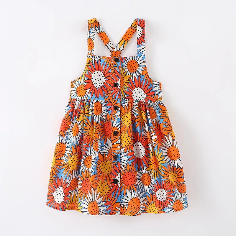 High Quality Woven Cotton One-piece Brand A-Line Dress Cute Girls Clothing