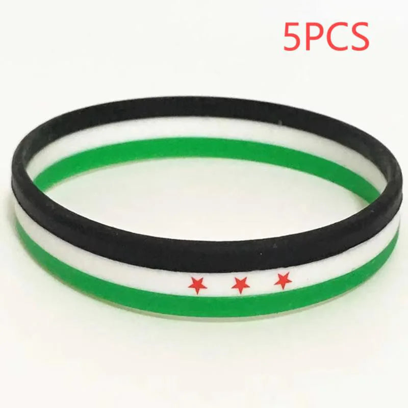 Flag Map Of Syria Party Car Sticker Waterproof Vinyl Car Accessory Decor Pegatina Para Coche Decals Silicone Bracelet Party Gift