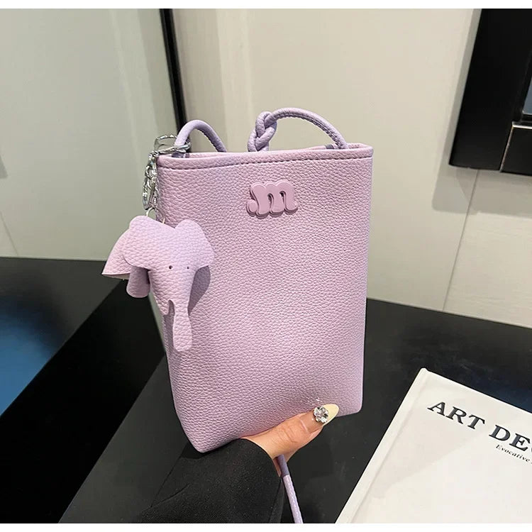 Soft Leather Elephant Bag for Women Fashionable Women Shoulder Bags Crossbody Bags for Women Phone Bag Purse and Handbags Сумка