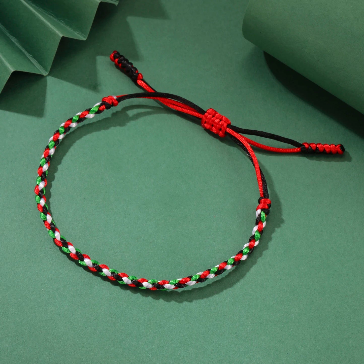 Palestine Flag Braided Rope Bracelets for Women Men Red Black White Green Natural Stone Beads Bracelet Jewelry Gift Wholesale