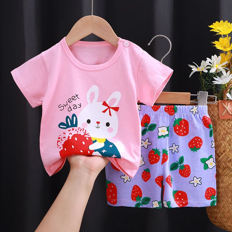 Mode baby mädchen kleidung sommer Baby mädchen Sets nette mädchen T-shirt + Shorts Sets Kleinkind Kleidung Baby mädchen Kleidung