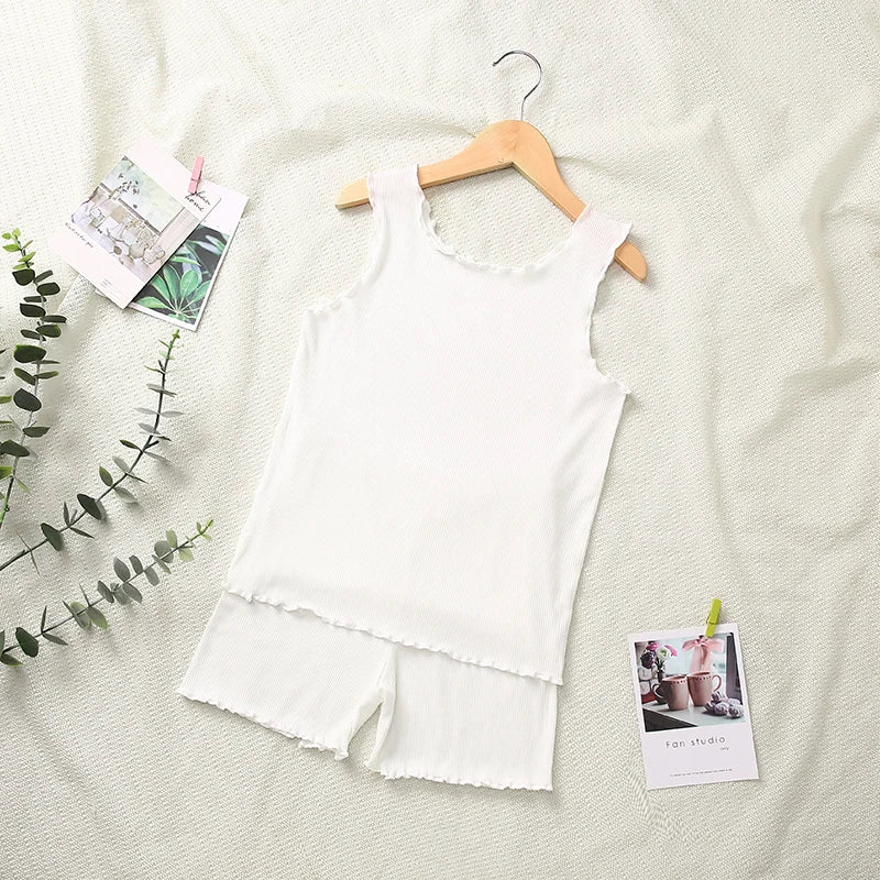 Summer Girls Pajamas set Cotton baby Kids Pyjamas lovely princess Sleepwear Child 3-15Y spring Pijama Night Wear Clothing Suits