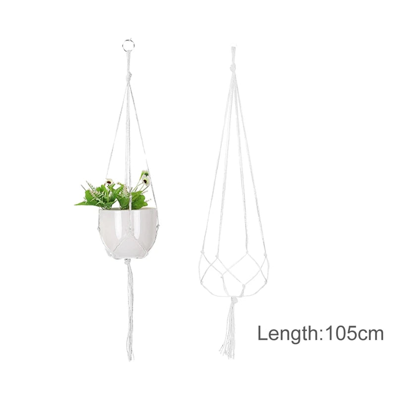 Hanging Plant Handmade Macrame Courtyard Garden Decoration
