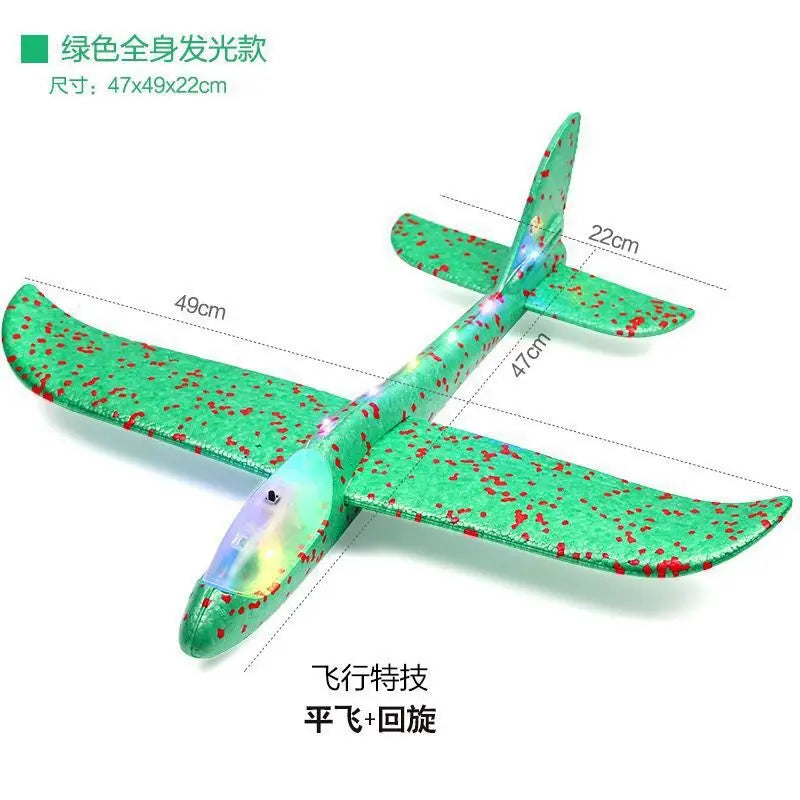 Reinweiß 49 cm großes Schaumflugzeug Segelflugzeug Modell Handwurf Flugzeug Outdoor Kinderspielzeug Flugzeug Kinder Geburtstag & Party Kreativ