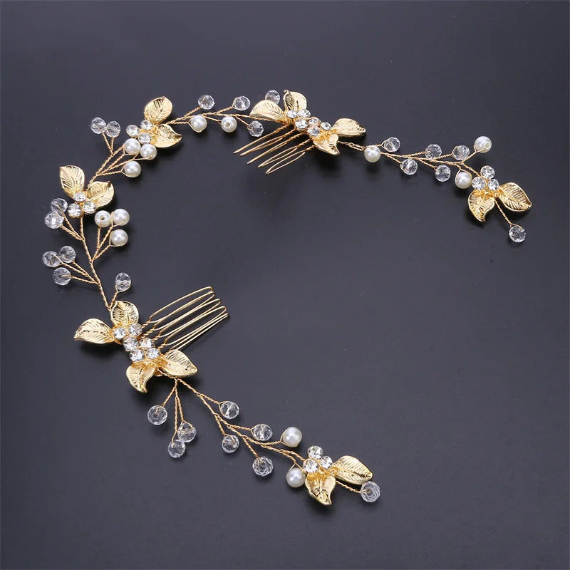 Women Flower Comb Headwear Wedding Hair Accessories Fashion Shaped Bride Insert Hair Clip Jewelry Fashion Headwears