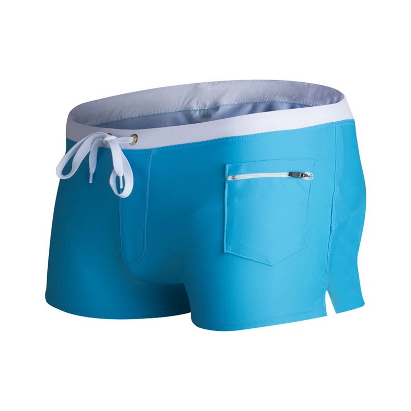 Men's Swim Trunks with Zipper Pocket Swimming Shorts with Mesh Liner Summer Quick Dry Stretchy Bathing Suit Swimsuit Swimwear