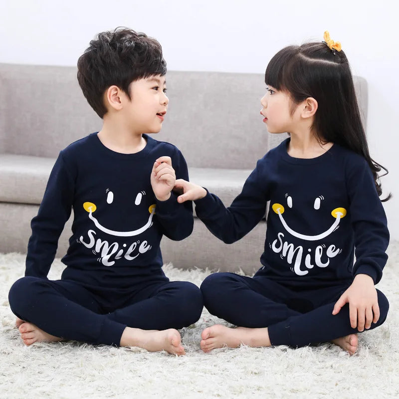Autumn Winter Baby Girl Clothes Pajamas Sets Boys Pyjamas Kids Homewear Cotton Nightwear Children's Indoor Clothing Pijamas Suit