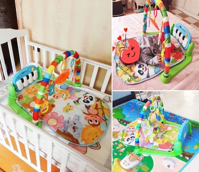 Baby Activity Gym Rack Früherziehung 0-36 Monate Spielzeug Geschenke Musikalische Neugeborene Klaviertastatur Krabbeldecke Pedal Spielmatte