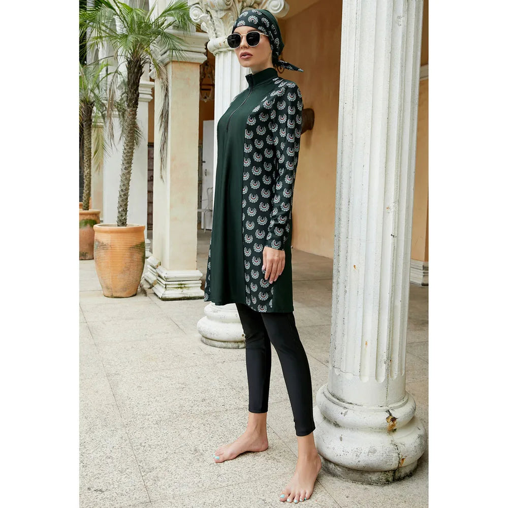 Bathing Swimming Suit For Burkini Muslim Fashion Swimwear Women Swimsuit Long Sleeve Arabic Turkey Pakistani Islamic Swim Wear