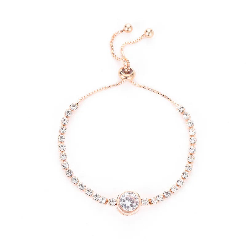 Colorful Zircon Butterfly Drawstring Bracelets For Women Lovely Bowknot Silver Color Adjustable Bracelets Jewelry Birthday Gifts